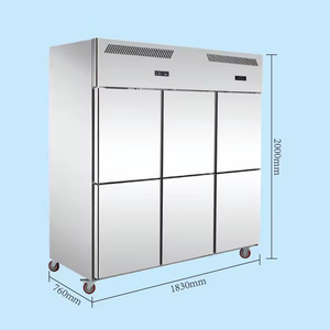 <span class=keywords><strong>Precio</strong></span> <span class=keywords><strong>de</strong></span> Refrigerador Vertical <span class=keywords><strong>de</strong></span> 6 Puertas, Congelador Industrial Vertical <span class=keywords><strong>de</strong></span> Acero Inoxidable y Refrigerador para Restaurante - Product Image 1