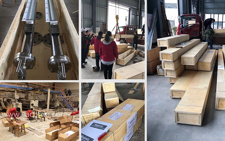 Side Mounted Magnetic High Temperature Use Oil Level Sensor Indicator Gauge With 4-20ma Switch Signal Output