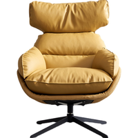 Fauteuils de salon et de salle à manger en mousse à dossier haut de style moderne, vente en gros pour hôtels et chambres à coucher, fauteuil pivotant