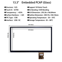 Layar LCD FHD BOE 13,3 inci DV133FHM-NN0 Panel Kontrol Sentuh Mesin Industri Modul LCD 13,3 Inci