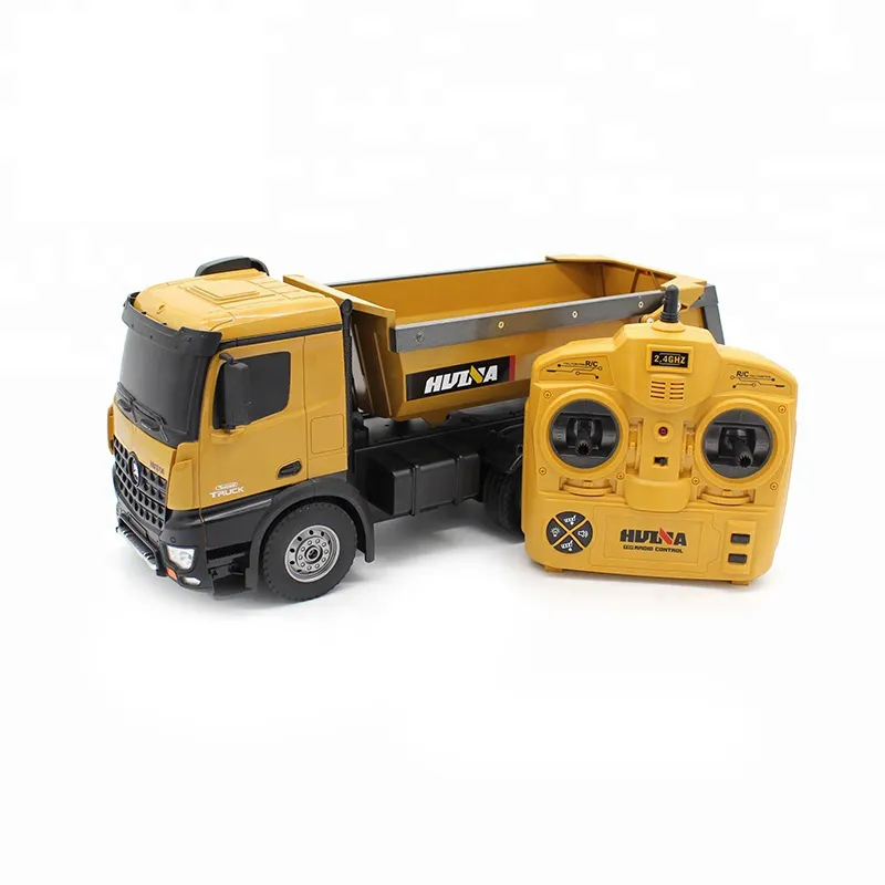 HUINA 1573 LED Front And Rare Light 1/14 10CH RC Car Chassis RC Dump Truck Model Car Remote Control For Kids
