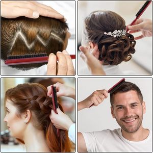 <span class=keywords><strong>Brosse</strong></span> démêlante en bois à 3 rangs avec logo personnalisé pour salon de coiffure, en poils de sanglier naturels, pour démêlage humide et coiffage, avec queue de rat pour le coiffage et le démêlage. - Product Image 6