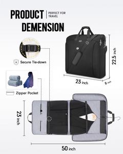 Bolsa de viaje de fin de semana de 3 piezas, impermeable, de poliéster, convertible, para trajes de hombre, de la fábrica BSCI. - Product Image 5