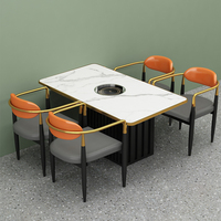 Ensemble de mobilier de restaurant personnalisé et polyvalent : table et chaises à dossier haut pour restaurant