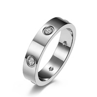 Bestseller 18K Gold & Edelstahl 316L Verlobungsring Hochwertig Einfacher Stil mit Zirkonia-Steinen für Paare