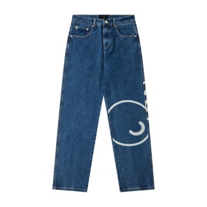 Jean décontracté vintage unisexe avec logo Hell Star, style streetwear <span class=keywords><strong>tendance</strong></span> transfrontalier Europe-Amérique, taille mi-haute - Product Image 2