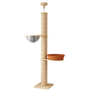 Tiragraffi per gatti da pavimento, Piattaforma per salti, Arredamento per appartamento, Albero per gatti, Cuccia per animali, Torre - Product Image 6