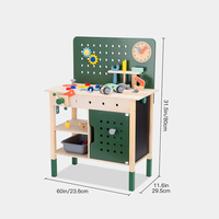 Table de travail en bois pour enfants, jouets, console de réparation, table à visser, marteau, clé, jeu de simulation