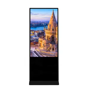 55 pollici Indoor Android Video Display Counter Lcd Ultra sottile autoportante verticale Digital Signage Totem Touch Screen Kiosk