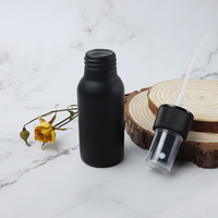4oz Rechargeable Empty Boston Round 3.3 oz 100ml 120ml Flacon pulvérisateur d'aluminium noir mat à brume fine