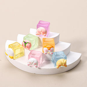 Dibujos animados luminosos animales lindos cubitos de hielo inferior encantos para DIY materiales hechos a mano decoración de la casa escritorio Ornamen pequeños regalos - Product Image 3