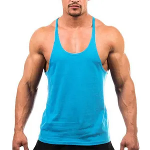 Oem Aangepaste Logo Hoge Kwaliteit Mode Wit Zwart Katoen Mannen Workout Stringer Bodybuilding Singlet Fitness Gym Tank Top Voor mannen