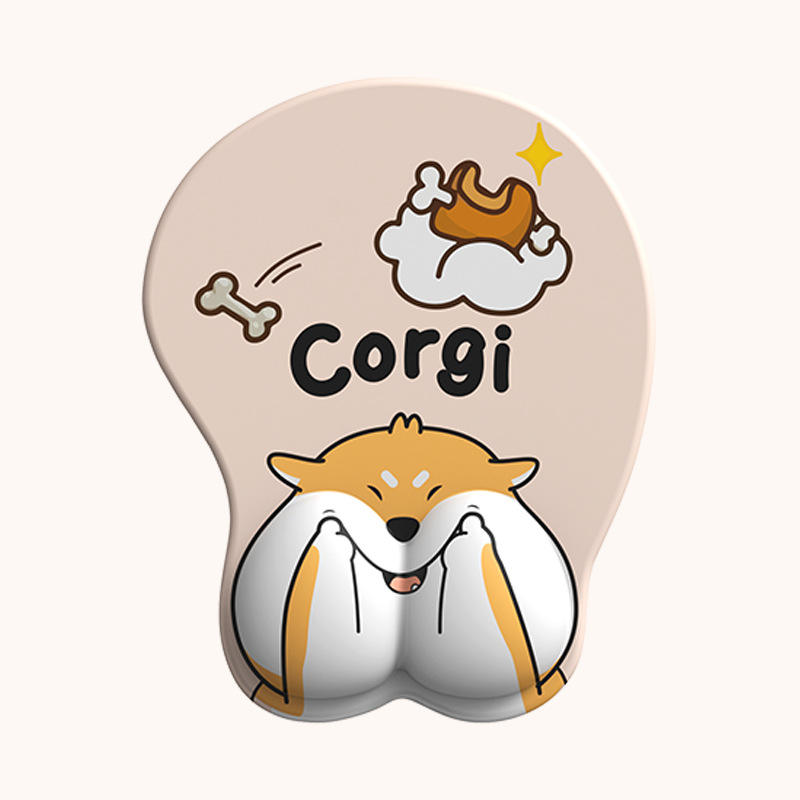 Tapis de poignet corgi Trick or Treat en tissu de soie de lait