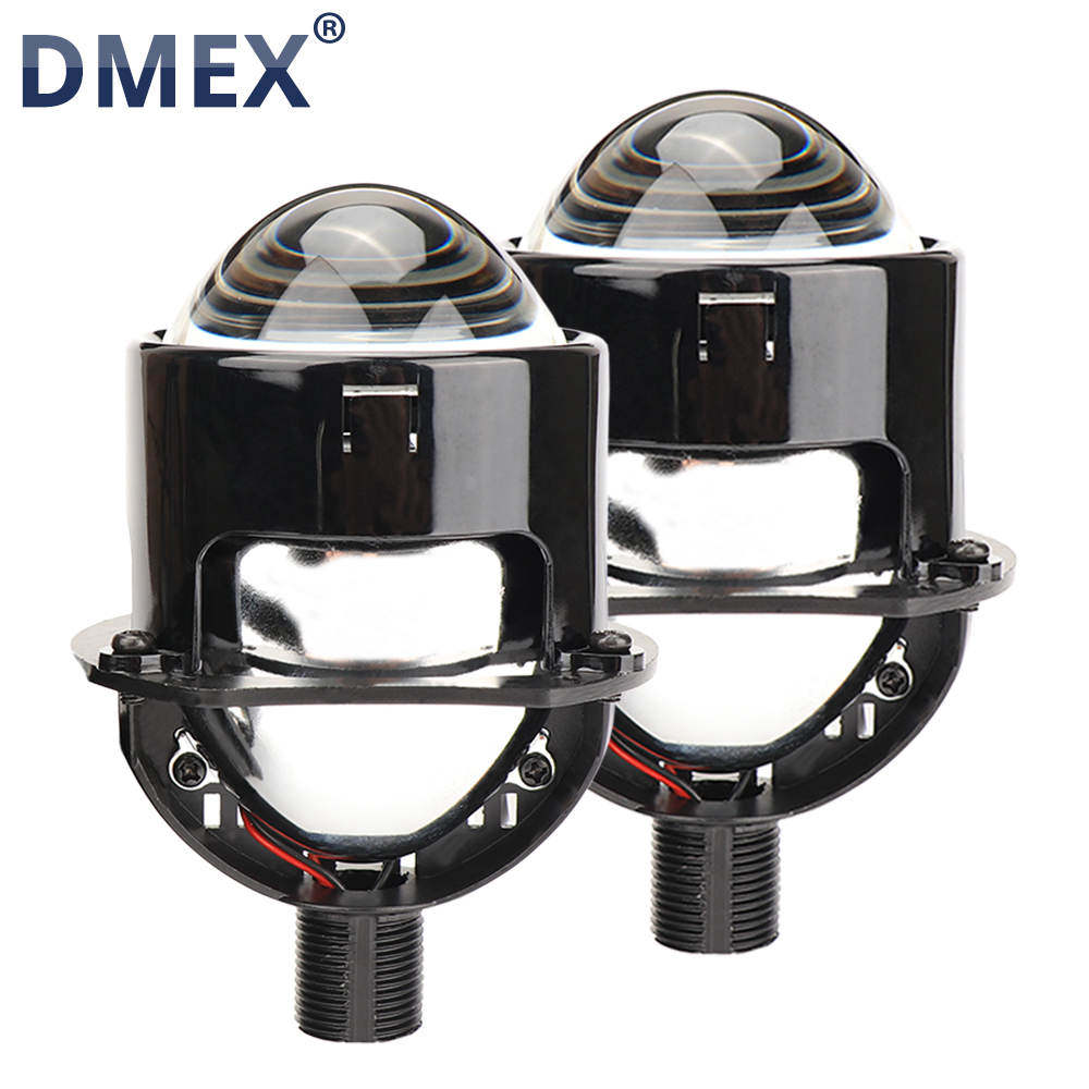 DMEX E6 2,5 дюймов Bi светодиодный объектив проектора H4 модифицированный высокий ближнего и дальнего света фар H7 9005 9006, 100W 10000Lm 6000K