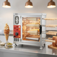 Four à Kurtos Kalacs à température contrôlée - Machine à cuire les gâteaux cheminée électriques pour café et aire de restauration