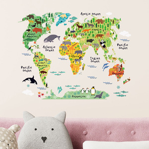 <span class=keywords><strong>Adesivi</strong></span> Murali con <span class=keywords><strong>Mappa</strong></span> <span class=keywords><strong>del</strong></span> <span class=keywords><strong>Mondo</strong></span> e Animali per Camerette, Camere <span class=keywords><strong>da</strong></span> Letto, Asili e Aule Scolastiche, Decorazioni Rimovibili - Product Image 2