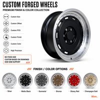 JOYEE AUTO Jantes en alliage forgé sur mesure 15-26 pouces, jantes tout-terrain compatibles avec les pick-up Jeep et Hilux, finition noire, directement de l'usine