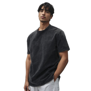 Custom <b>Design</b> Unisex Vintage Washed T Shirts Men's Oversized Heavyweight Cotton Tees Solid Pattern Digital Printing - Product Image 1