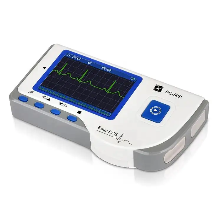 Avec câble ECG et mesure continue Détecteur de fréquence cardiaque rapide portable Moniteur ECG