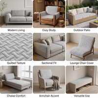 Coussins et housses de canapé modernes en polyester solide, coton lavé, respirants, en velours jacquard, antidérapants, lavables et imperméables