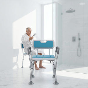 <span class=keywords><strong>Chaise</strong></span> de douche durable avec accoudoirs amovibles, réglable en hauteur pour différents utilisateurs - Product Image 6