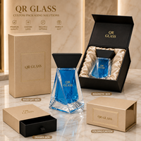 Flacon de parfum vide transparent personnalisé de 75 ml avec pulvérisateur à pompe, design unique, emballage et bouchon exclusifs