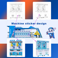 Machine automatique de grue jouet Happy House à une seule griffe de 42 pouces pour l'extérieur Distributeur automatique de capsules à griffes Fournisseur de jeux à pièces