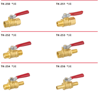 Vanne à boisseau sphérique en laiton forgé manuellement TMOK OEM, pleine ouverture, 1/2"-2", pour utilisation avec l'huile, le gaz et l'eau