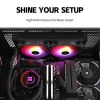 Premium Thermalright Frozen Notte 240 AIO CPU Cooler de agua 72.37CFM Silencioso 2000RPM Sistema de enfriamiento líquido