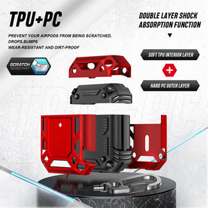 LeYi Coque de Protection Robuste en TPU PC à Conception Unique Compatible avec la Recharge Sans Fil pour Écouteurs AirPods 1 <span class=keywords><strong>2</strong></span> 3 Pro + <span class=keywords><strong>Plus</strong></span> - Product Image 4