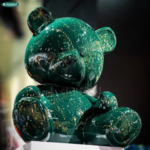 नॉर्डिक लाइट लक्ज़री भालू सजावटी राल शिल्प रचनात्मक सजावटी टुकड़े गैलरी सजावट