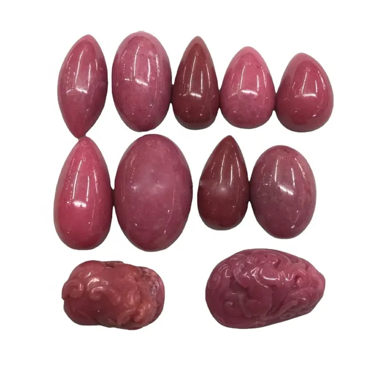 प्राकृतिक रोडोनिट लाल पत्थर नक्काशीदार पशु नक्काशीदार लटकन