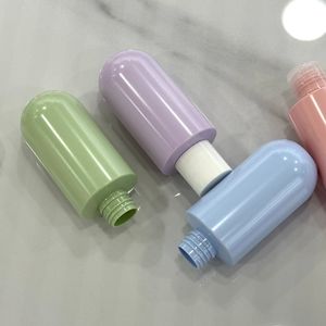 DISPONIBILE - MOQ BASSO - Flacone cosmetico in PET da 120ml/250ml, corto e robusto, vuoto, per lozione <span class=keywords><strong>corpo</strong></span>/siero, con tappo flip-top - Vendita all'ingrosso 24/410 - Product Image 2