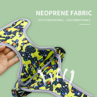 Motifs personnalisables 53 couleurs doux confortable harnais pour chien anti-évasion gilet en nylon respirant chats XS espace coton néoprène