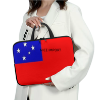 Sac pour ordinateur portable avec drapeau de Samoa, style patriotique, en polyester, étui pour ordinateur portable, sacoche, housse de voyage pour tablette