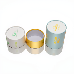 Boîte cylindrique en carton blanc de haute qualité, tube en papier imprimé sur mesure pour la présentation de cadeaux de luxe, de bougies, de bijoux et de cosmétiques - Product Image 1