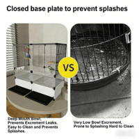 Nouvelle arrivée Cage à oiseaux en plexiglas pour pinson Petite taille Vue claire Facile à nettoyer Utilisation en intérieur Cage à oiseaux pour pinson Cage à pinson