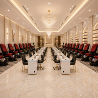 Nouveau mobilier de salon de beauté de luxe moderne, fauteuil de pédicure avec bain de pieds à jets sans tuyauterie, massage et pompe de vidange