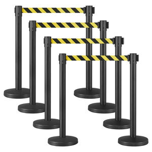 Barrière de poteau de sécurité en acier robuste avec ceinture rétractable - Product Image 3