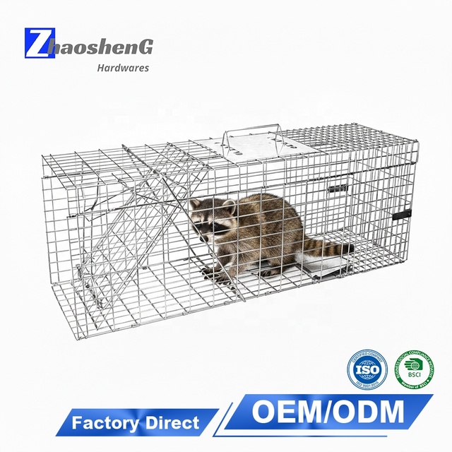 Custom Extra Large Metal Wire Mesh Cage Catch Release Trap Humane Live Raccoon cat Trapping Wild Big Animal Trap