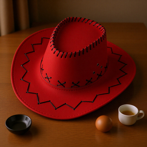 Elegante Sombrero de Vaquero con Protección Solar, Gorra de Cosplay para Fiesta de Navidad, Sombrero Vintage para Acampar, Pescar, Montañismo, Vacaciones, Regalos de Año Nuevo - Product Image 4