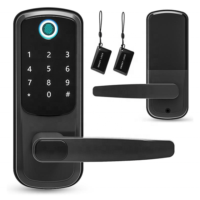 SOURCE PRICE American Smart Door Lock Ttlock Tuya WiFi Home Wood Door Rfid Smart Door Locks with Remote Control Smart Lock