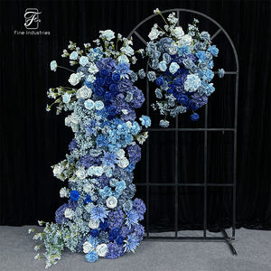 Arco da sposa in cristallo blu glamour con arco realistico a più fiori per anteprime di tappeti rossi e galà <span class=keywords><strong>VIP</strong></span> - Product Image 1