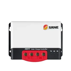 SRNE充电控制器太阳能MPPT 12V 24v自动30A锂电池太阳能光伏调节器充电器，带BT 2 RM 6液晶显示器