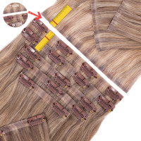 Clip de postiche sur les extensions de cheveux 22 pouces Clip blanc dans les extensions de cheveux colorés 7 pièces/ensemble Clip sans couture Ins