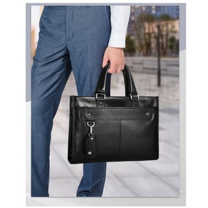 Wholesale 15.6 Inches Messenger Business Laptop <b>Bag</b> Men Genuine Leather <b>Computer</b> Laptop Briefcases - Product Image 2