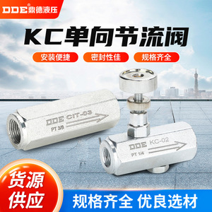 Válvula de Retención de Tipo Tubería para Aceite Hidráulico CIT Serie KC, Válvula de Control y Regulación de Flujo para Cilindros, Modelos KC-02, KC-03, KC-04, 06, 08 - Product Image 3