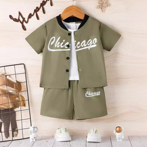 Nouvel ensemble trois pièces de vêtements de sport pour garçons, style streetwear, pour le commerce électronique transfrontalier - Product Image 3