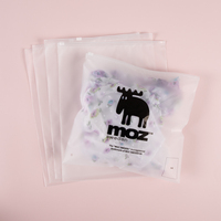 Sacs à fermeture éclair réutilisables, givrés, étanches à l'humidité, avec impression de logo personnalisée pour les cosmétiques, les sous-vêtements, les bikinis, les chaussettes et les chaussures