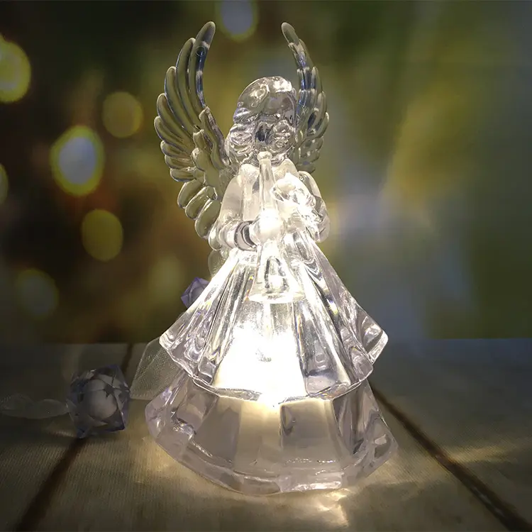 Custom decoration lamp Illusion Plastic 3D LED Night lights lady Angel night light
